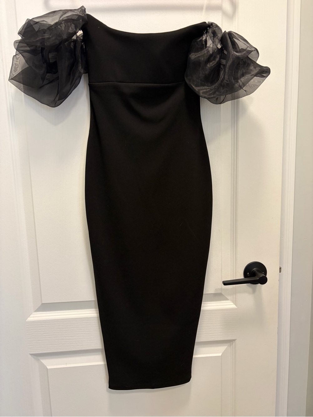 NWT Nookie x BLK SHEEP Black Eleganza Organza Midi Dress XS